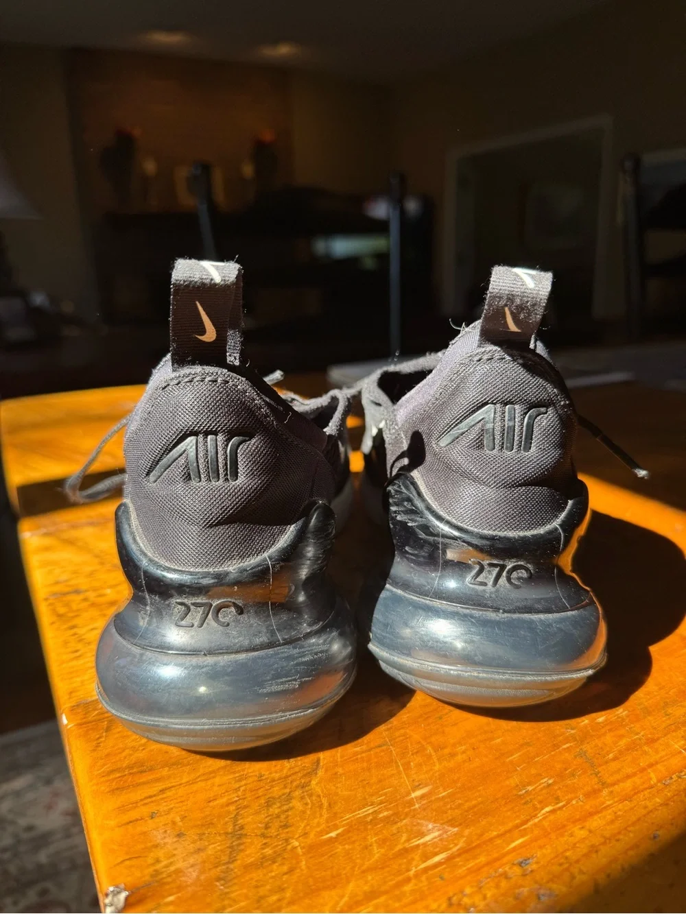 Nike Black and White Air Max 270 Athletic Sneakers